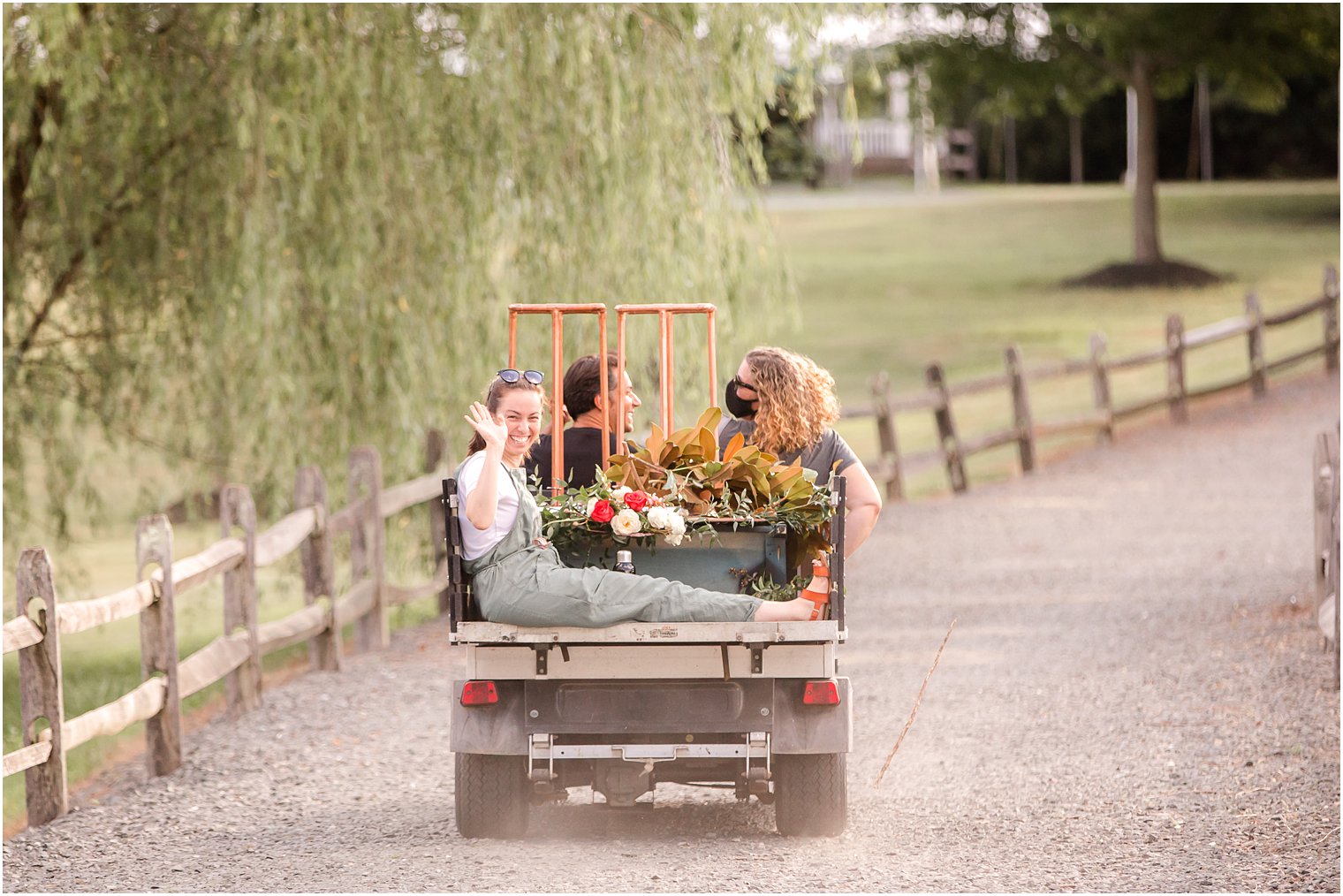 Behind-the-scenes of vendors during a styled shoot
