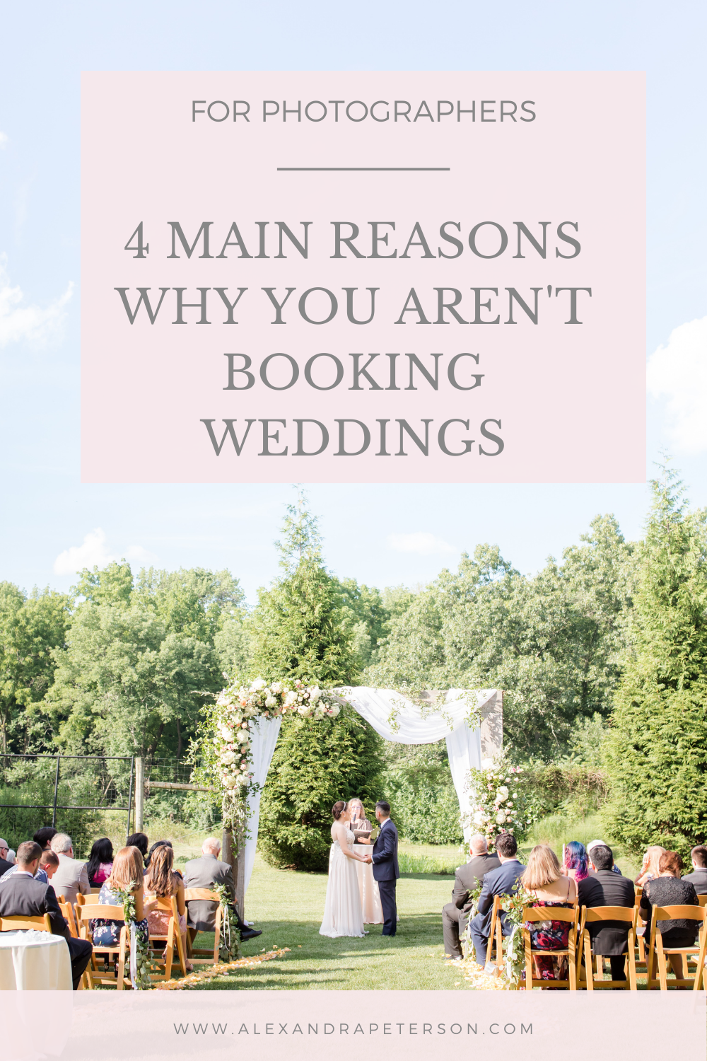Reasons why you aren't booking weddings